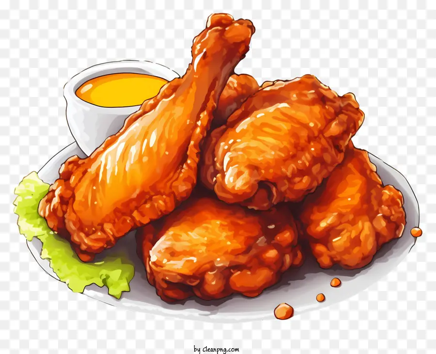 Pollo Frito，Comida PNG