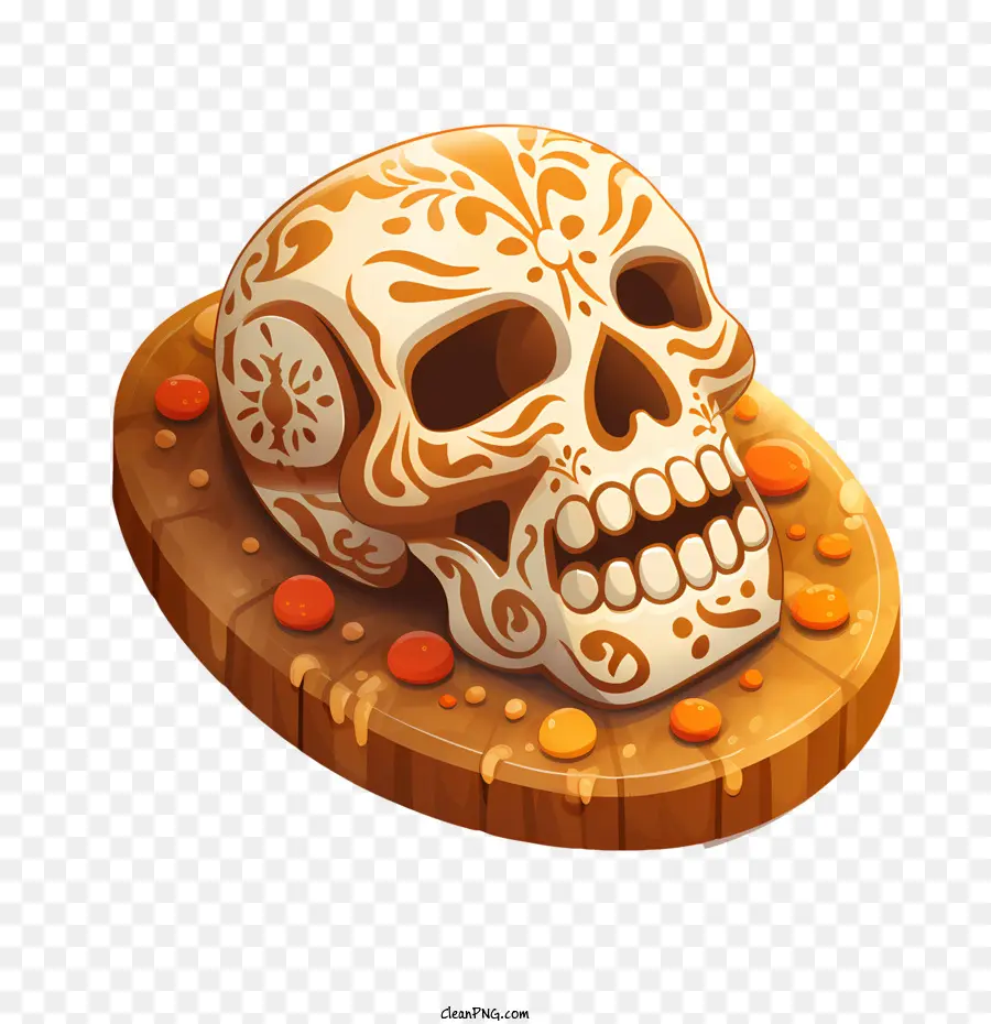 El Pan De Muerto，Cráneo Del Azúcar PNG