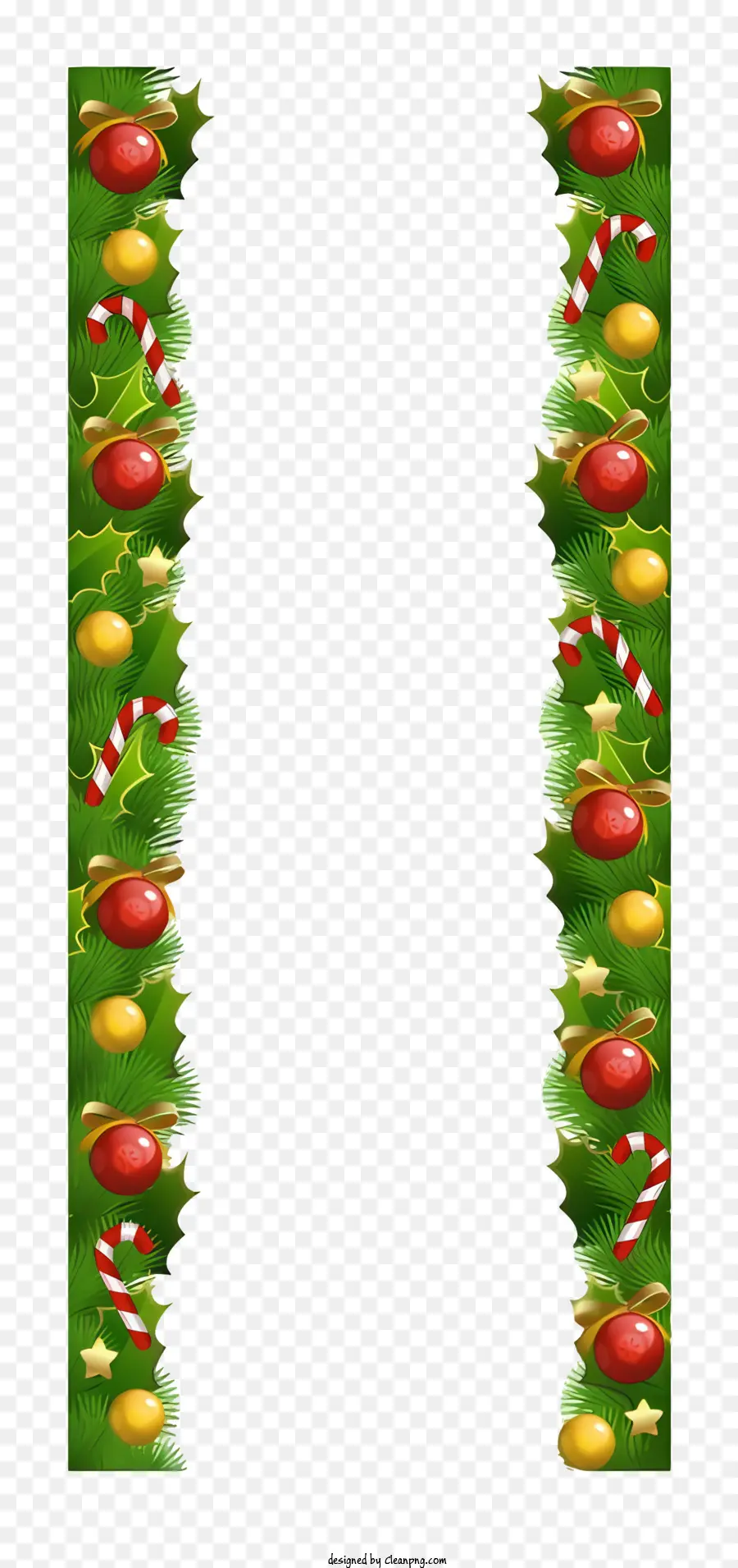 Corona De Navidad，Decoraciones Rojas Y Verdes PNG