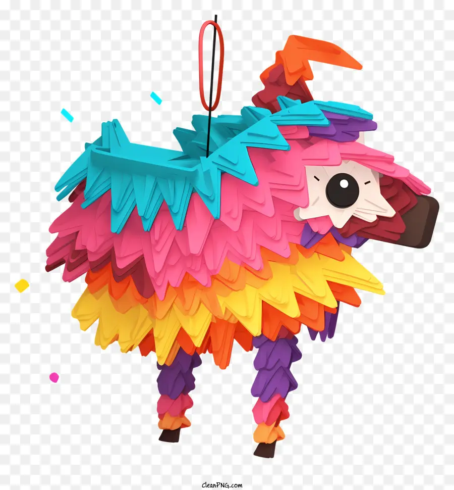 Pingüino Colorido，Piñata De Oveja Colorida PNG