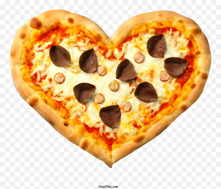 Pizza En Forma De Corazón，Ingredientes De Pizza PNG