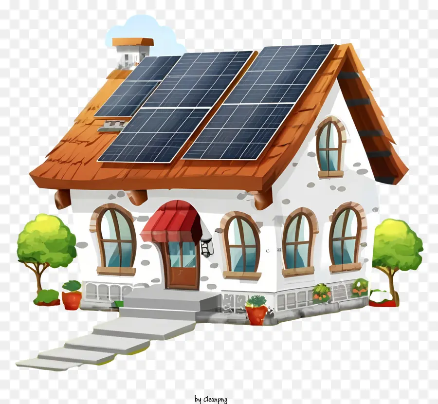 Los Paneles Solares，Casa PNG