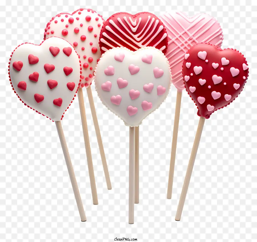 Paletas De Pastel De Chocolate，Galletas En Forma De Corazón PNG