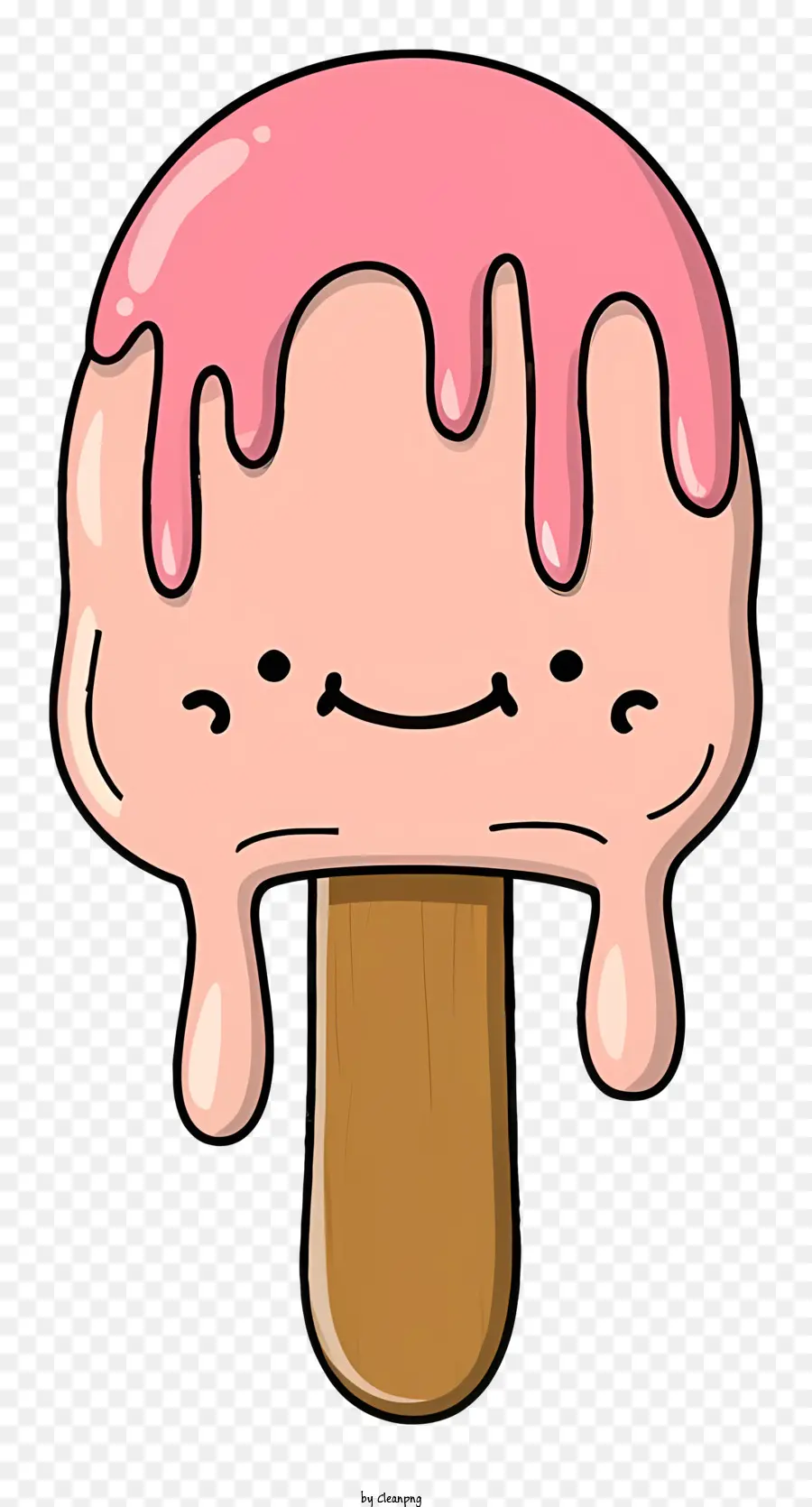 Cono De Helado De Dibujos Animados，Rosa Helado PNG