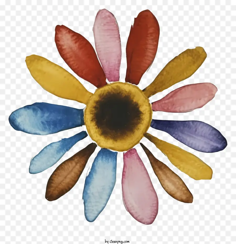 Flor De Acuarela，Flor Colorida PNG