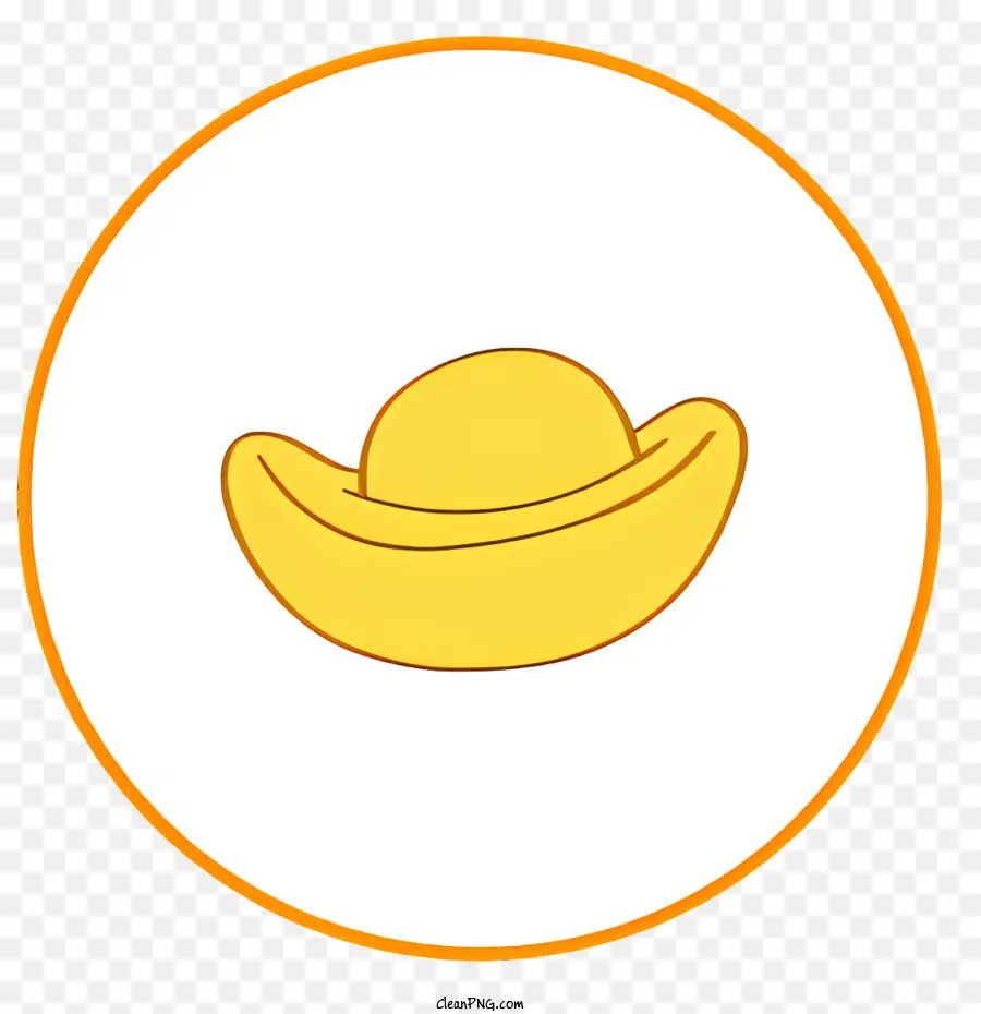 Sombrero Amarillo，Borde Blanco PNG