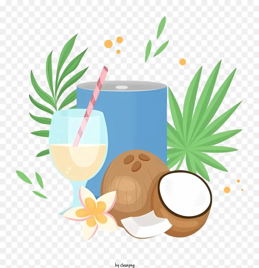 Bebida De Coco，Cáscara De Coco PNG