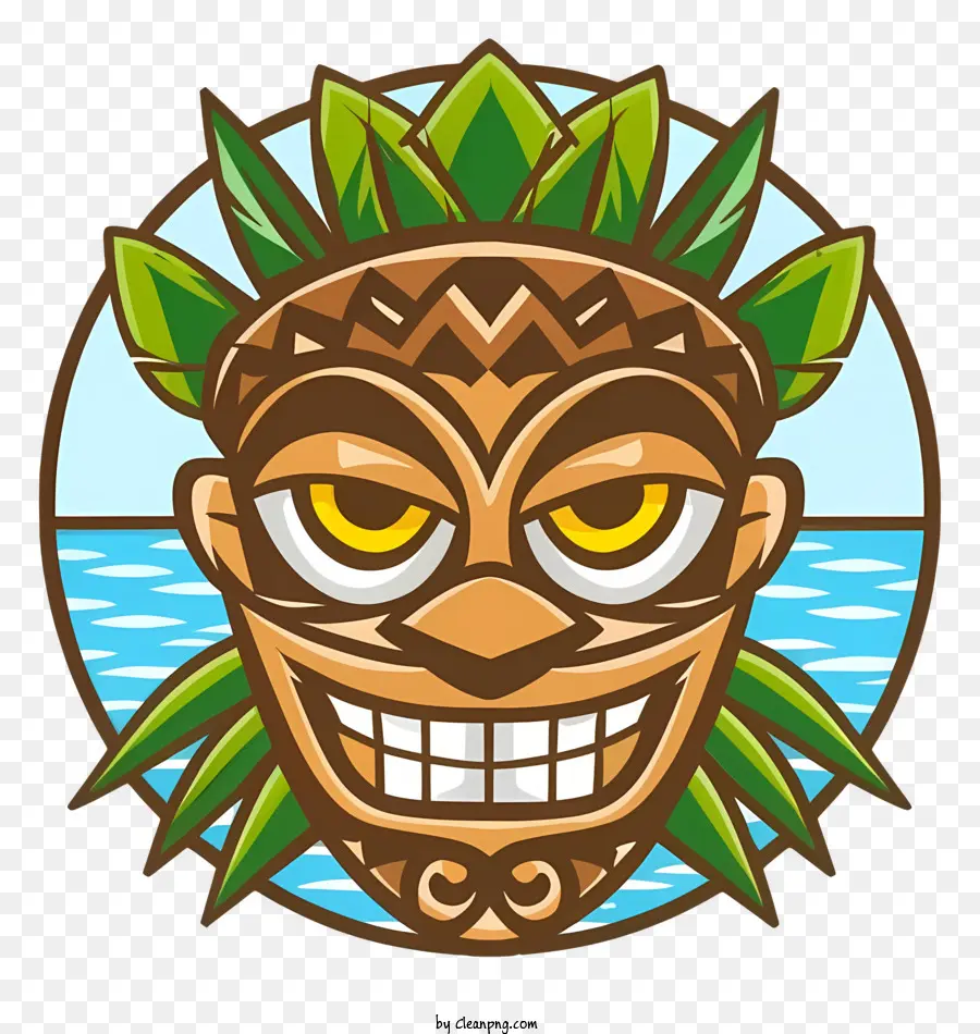 Máscara De Tiki，Cara Sonriente PNG