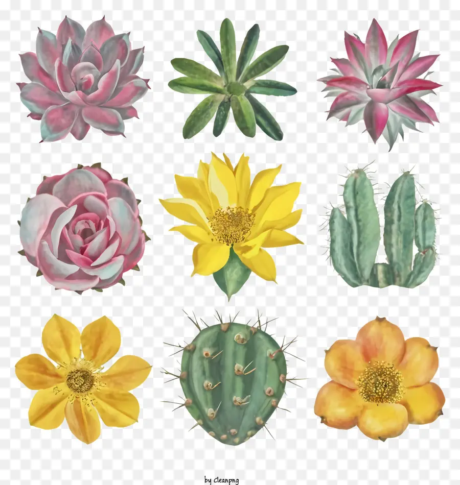 Cacti，Las Plantas Suculentas PNG