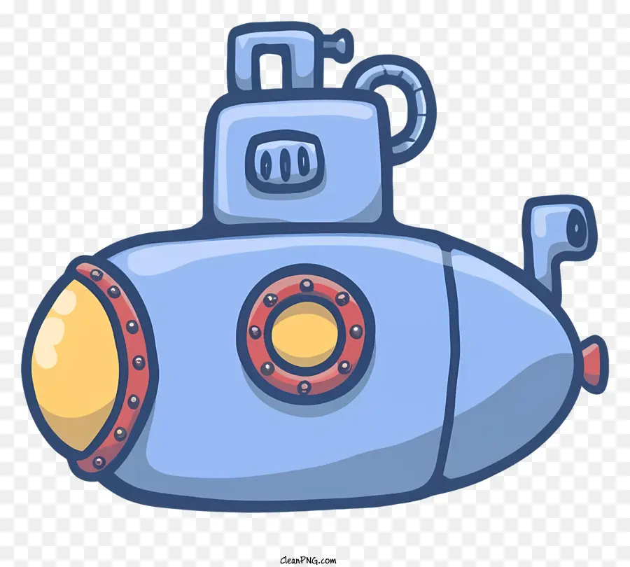 Submarino De Dibujos Animados，Submarino Azul PNG