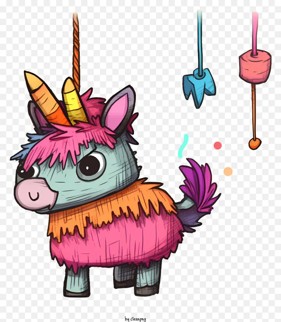 Unicornio De Dibujos Animados，Piñata Unicornio PNG