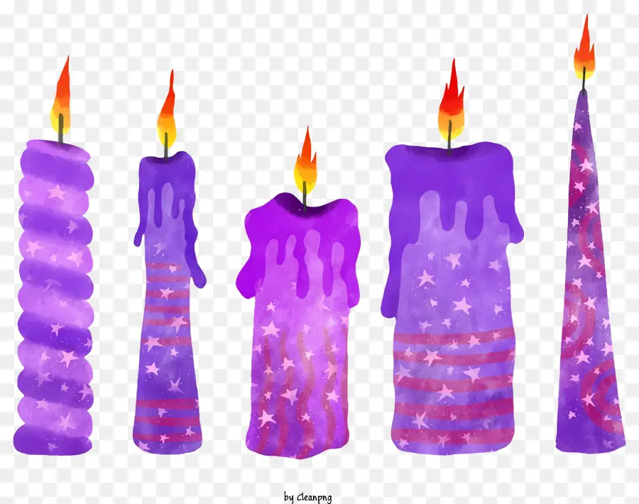 Velas Púrpuras，Diseños De Velas PNG