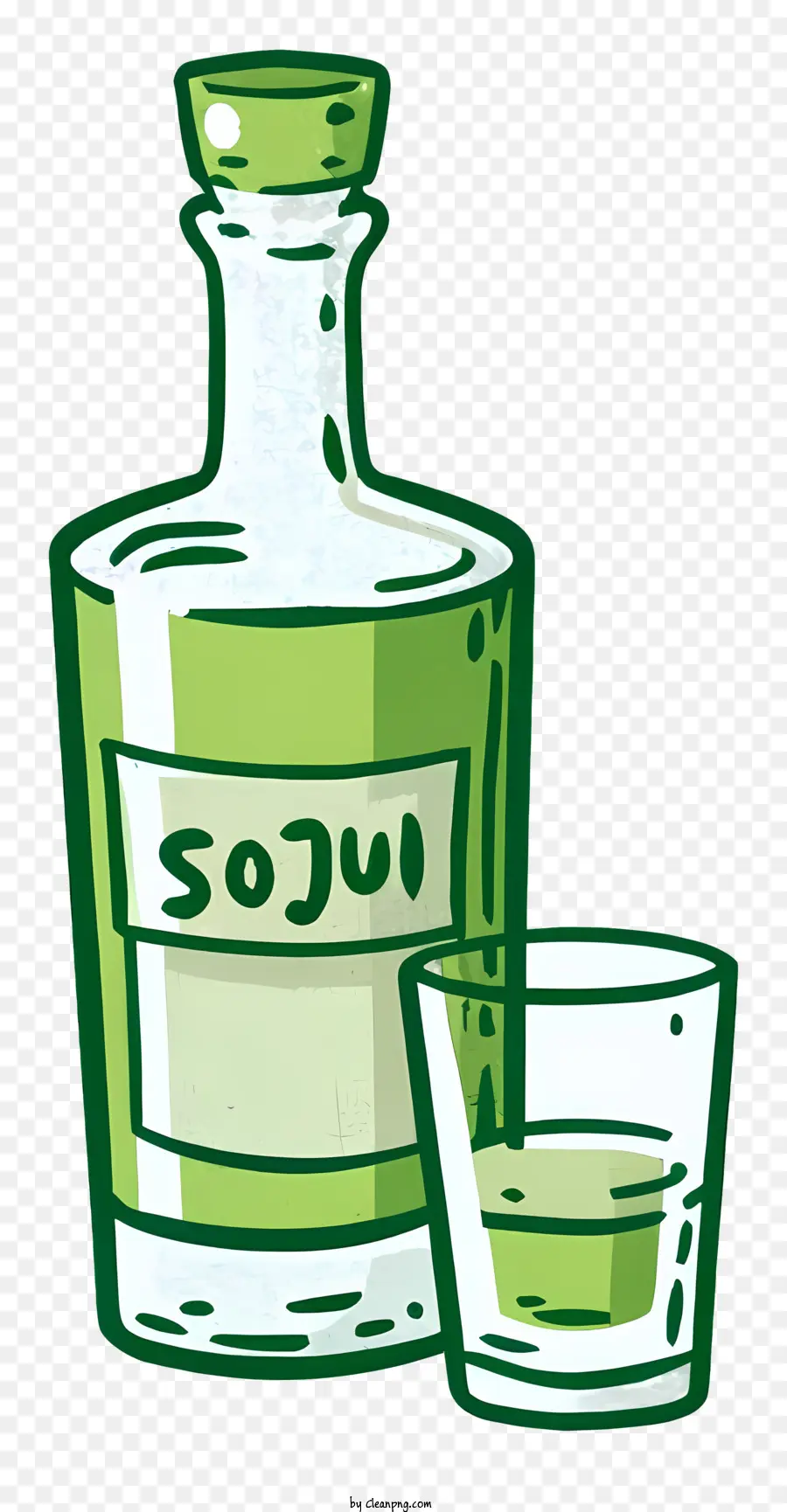 Licor Verde，Botella De Soju PNG