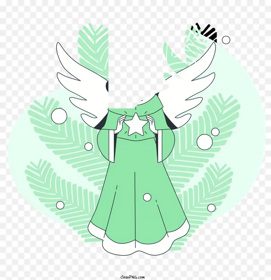 Vestido Verde，Ángel PNG