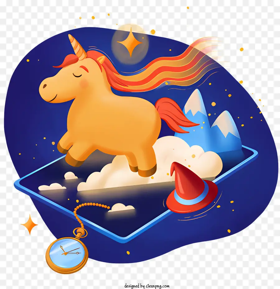 Unicornio，Volando PNG