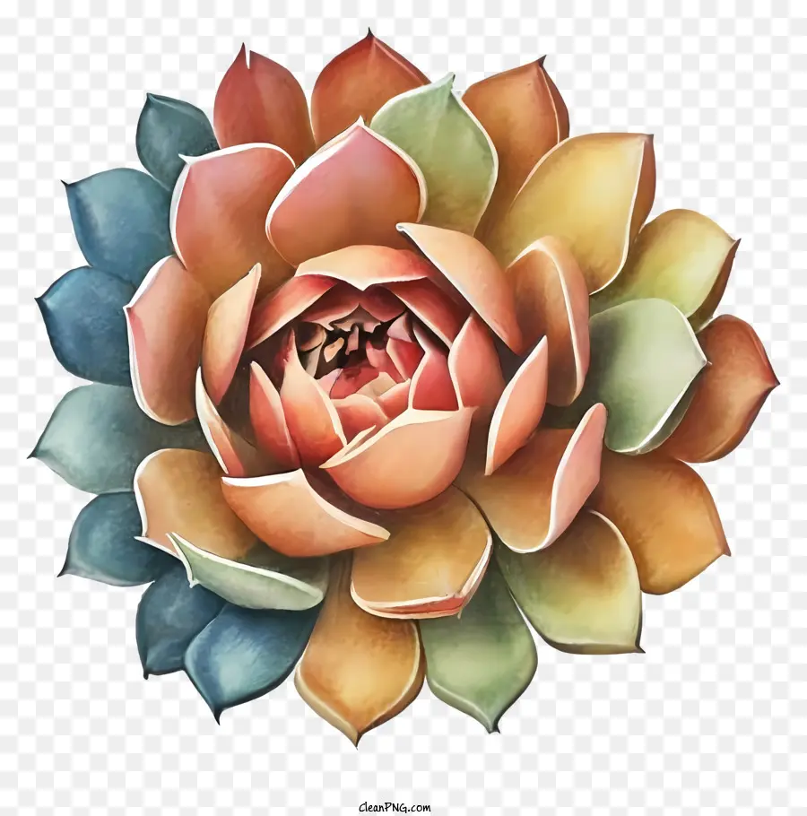 Pintura A La Acuarela，Flor Colorida PNG