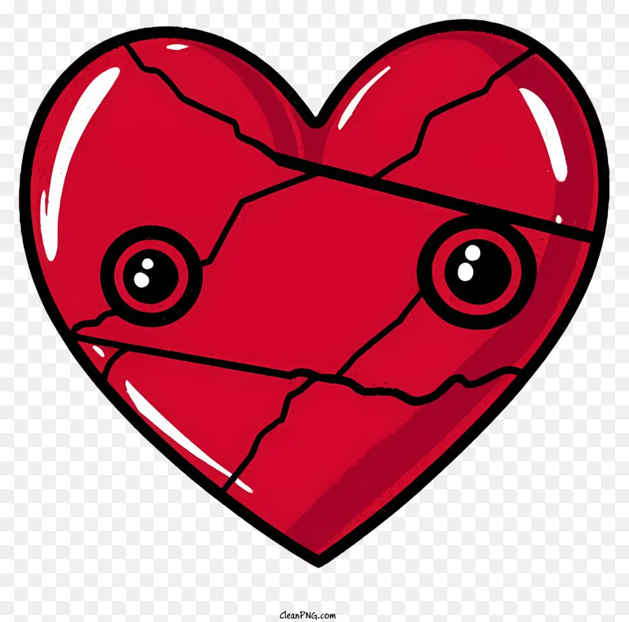 Corazón Rojo，Agrietado Corazón PNG