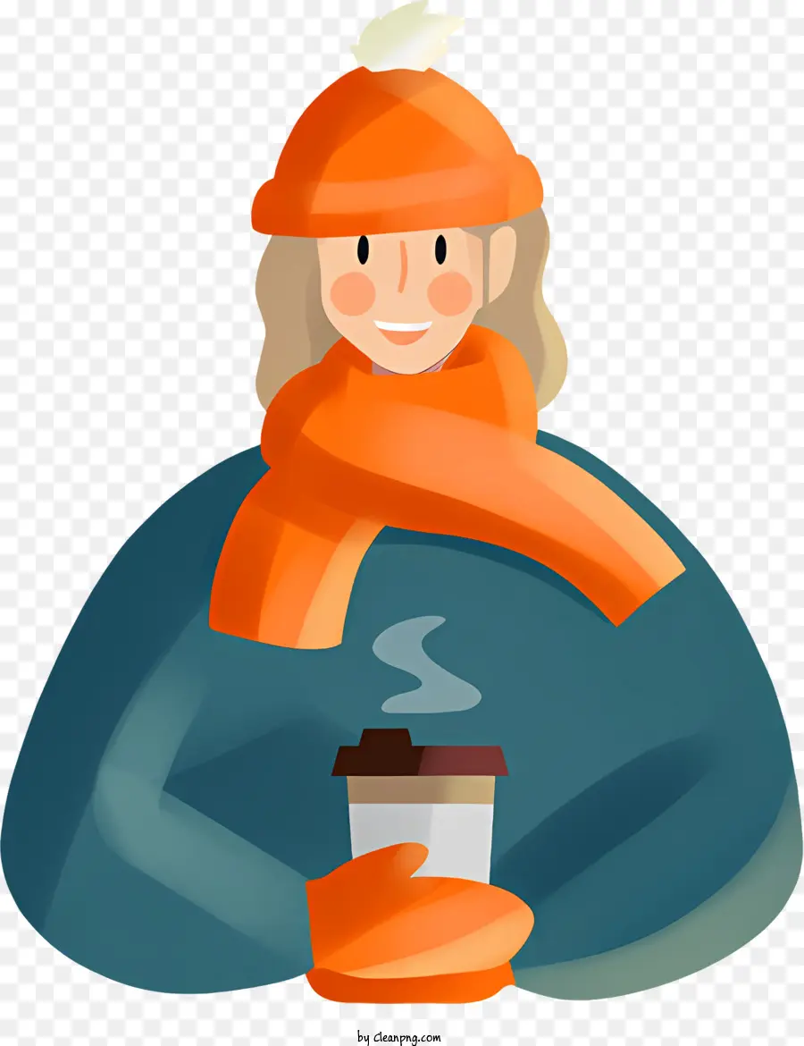 Café，Chica De Invierno PNG