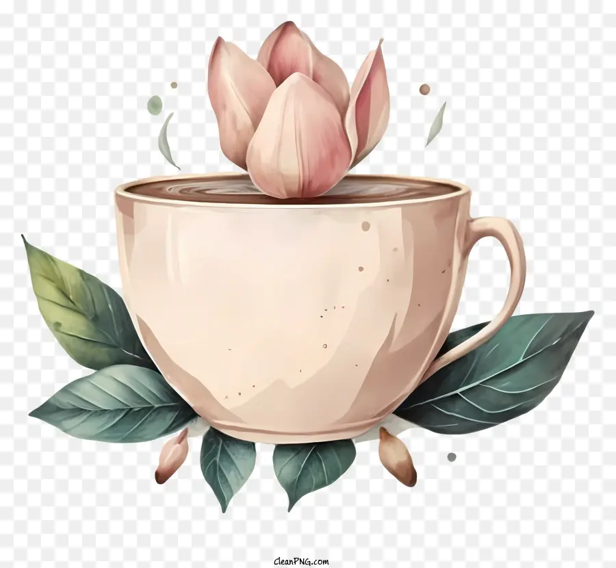 Pétalo，Taza Con Flores PNG