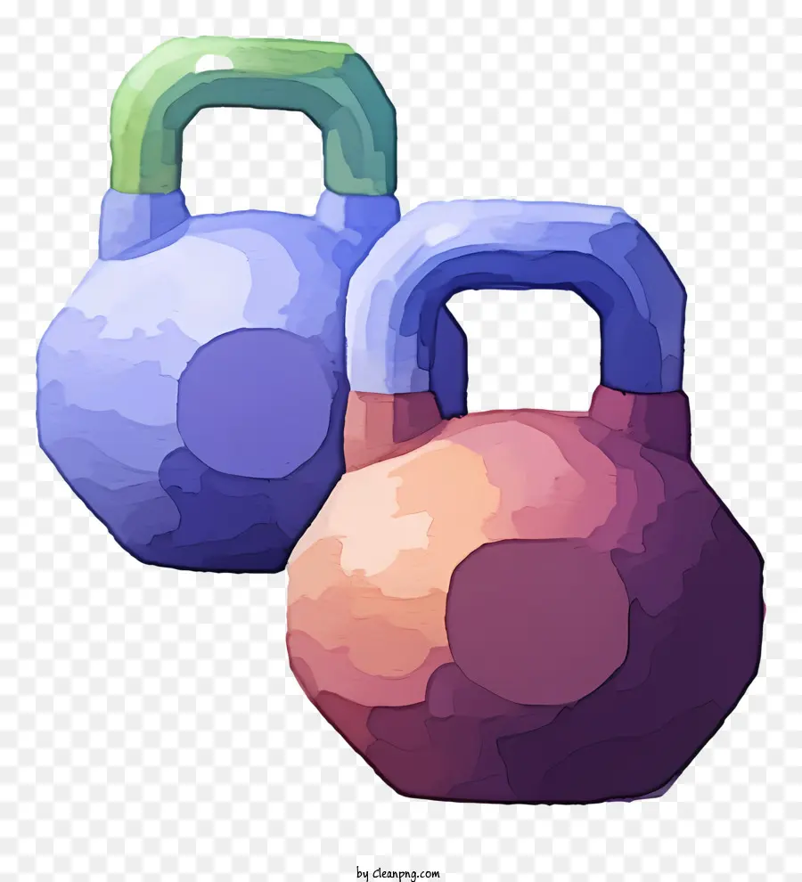 Kettlebells，Kettlebells De Color PNG