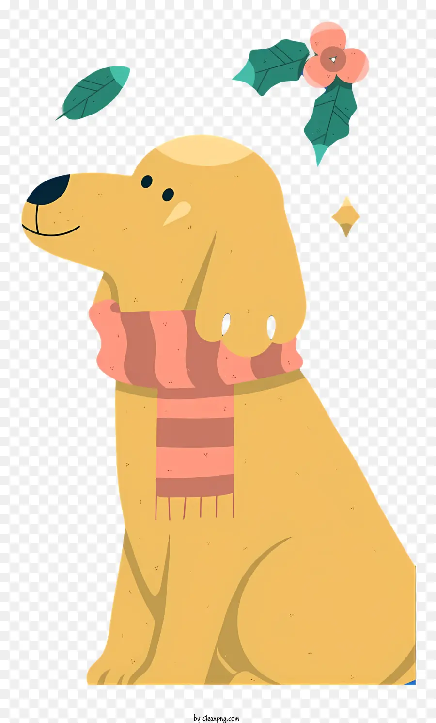 Perro Perdiguero De Oro De Dibujos Animados，Perro En Bufanda PNG