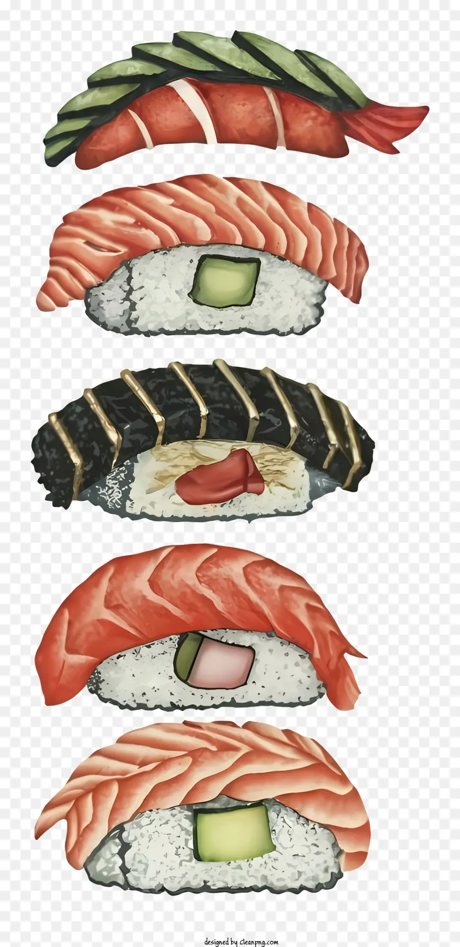 Rollos De Sushi，Mariscos PNG