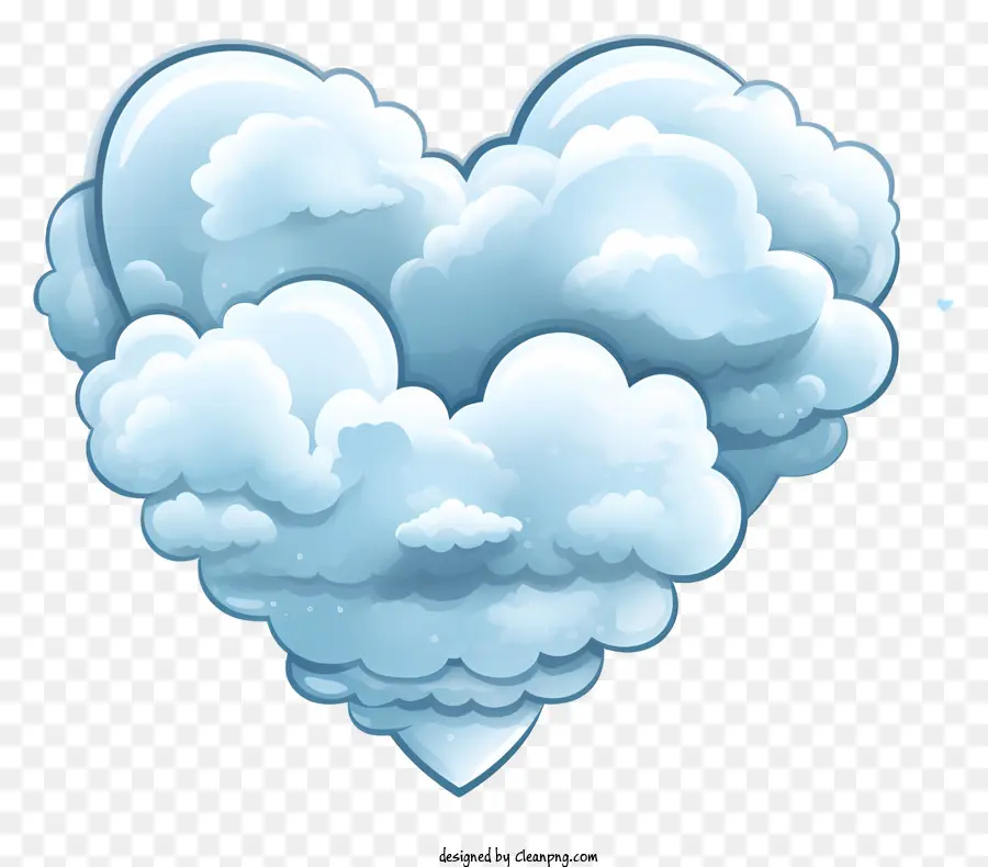 Nube De Arte，Corazón Del Cielo Azul PNG