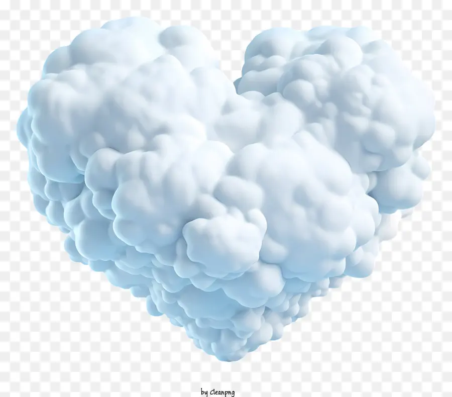 Nube De Corazón，Corazón 3d PNG