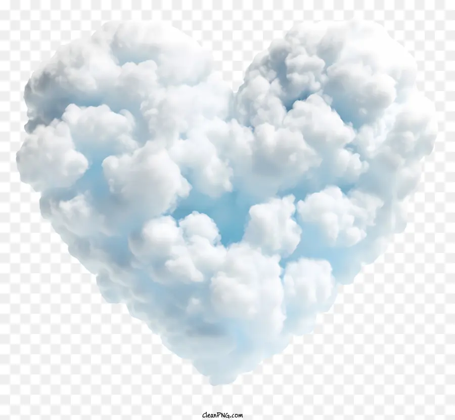 Nube De Corazón，Nubes Esponjosas PNG