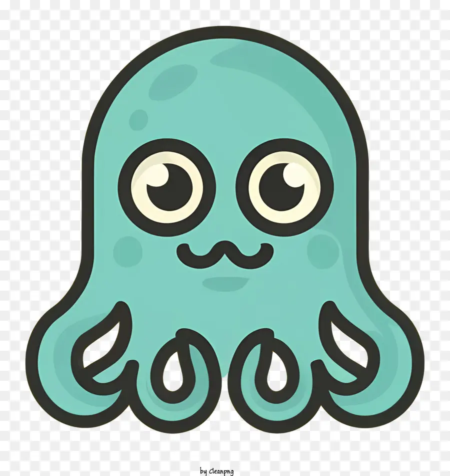 Dibujos Animados De Pulpo，Pulpo Azul PNG