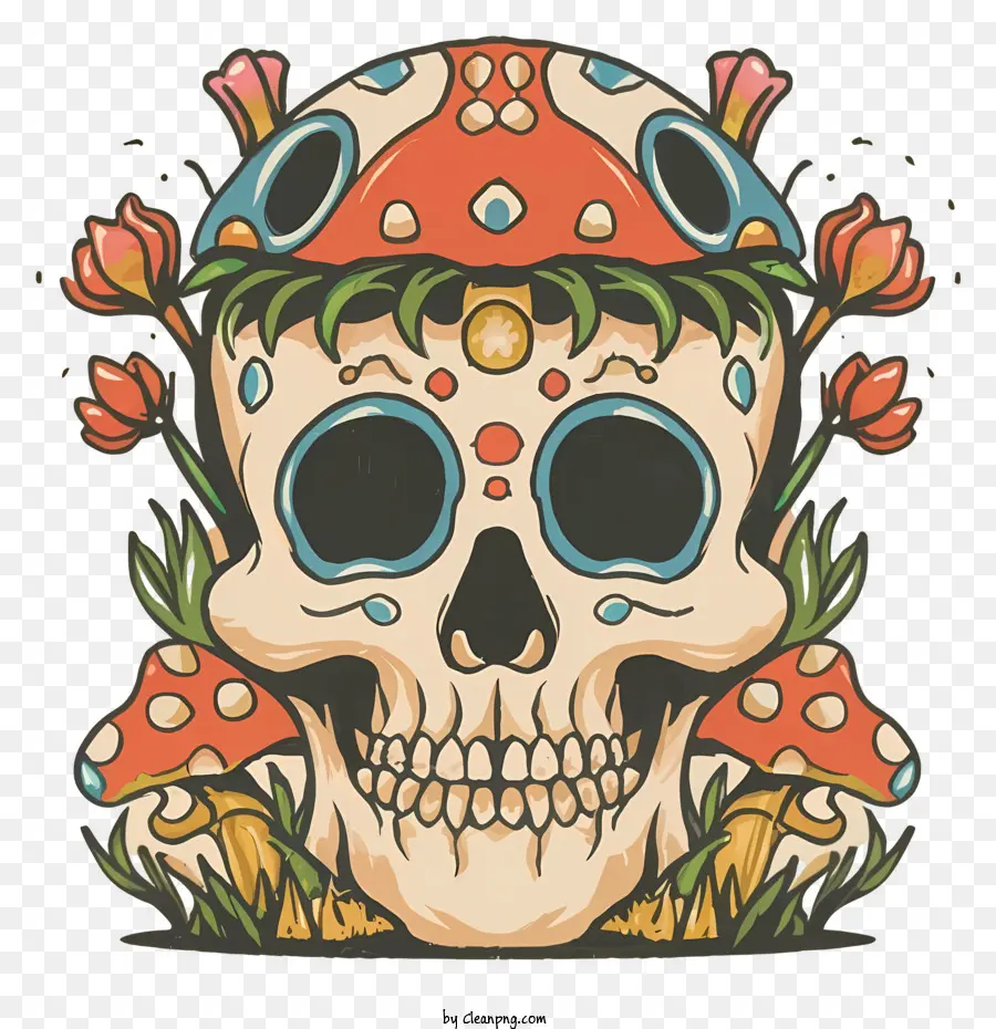 Día De Los Muertos Calavera，Día Del Sombrero Muerto PNG