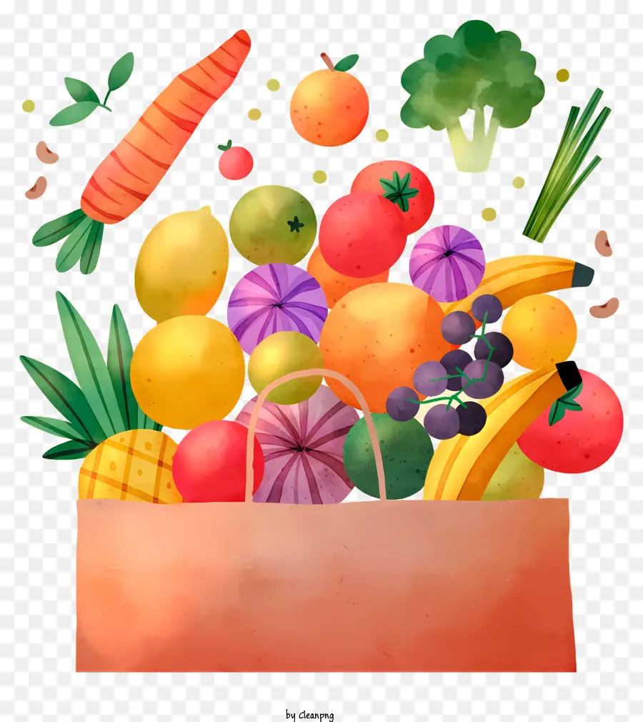 Bolsa De Compras，Frutas PNG