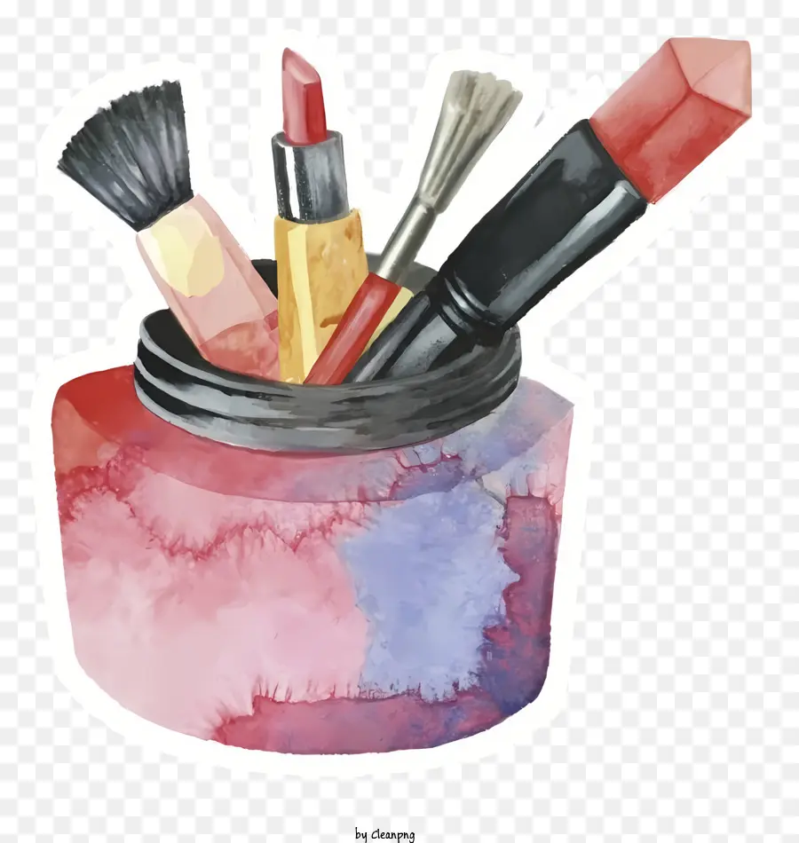 Pintura A La Acuarela，Rojo PNG