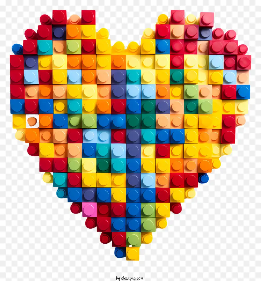 Los Bloques De Lego，Corazón De Puzzle PNG