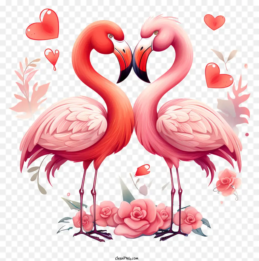 Flamencos Rosados，Par De Flamencos PNG