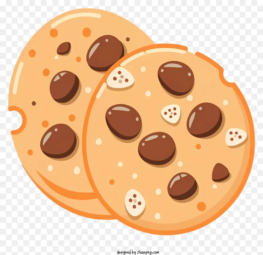 Galletas De Chispas De Chocolate，Galleta De Dibujos Animados PNG