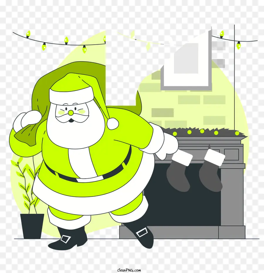 Santa Claus，Ilustración De Dibujos Animados PNG