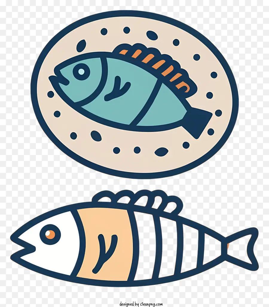 Diseño Plano De Color，Los Peces PNG