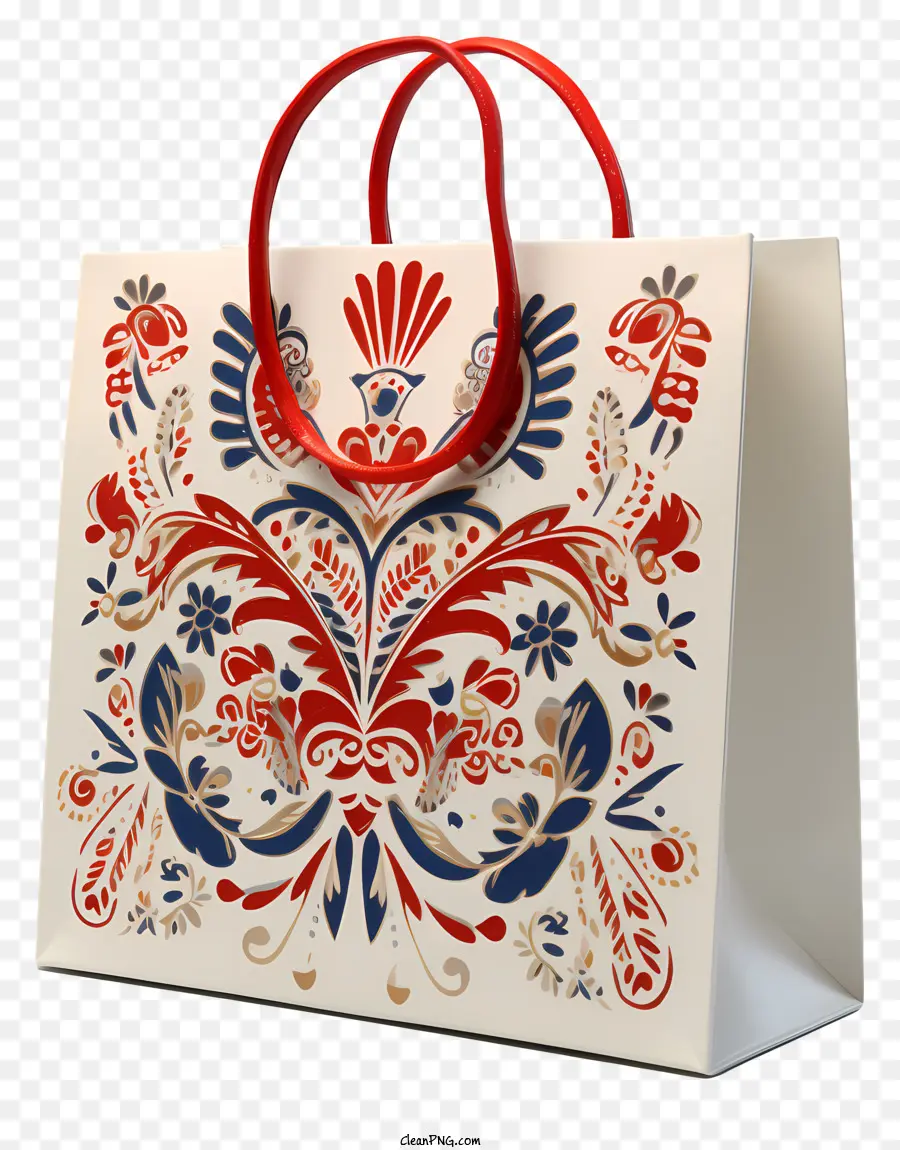 Bolsa De Compras，Diseño Floral PNG