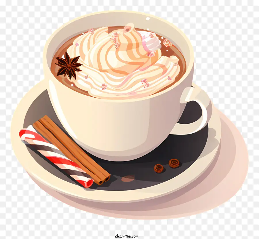 Chocolate Caliente，Crema Batida PNG