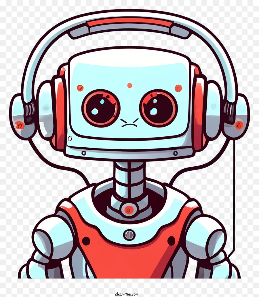 Robot En Auriculares，Robot PNG