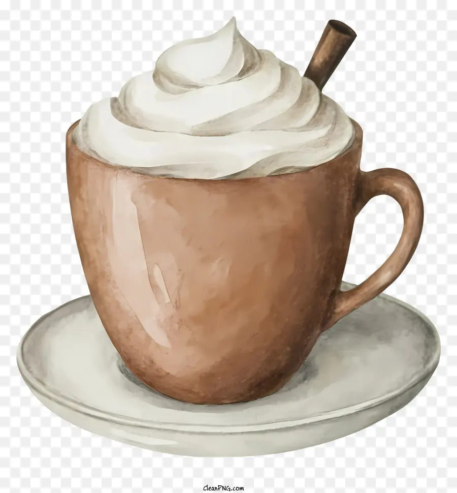 Chocolate Caliente，Crema Batida PNG