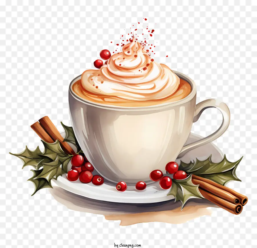 Café，Café Con Leche Con Crema Batida PNG