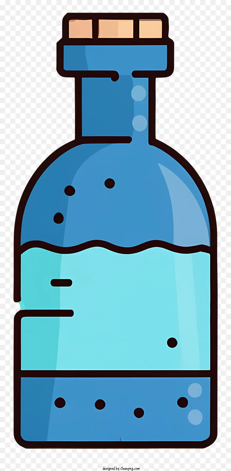Azul De La Botella De Cristal，Tapón De Corcho PNG