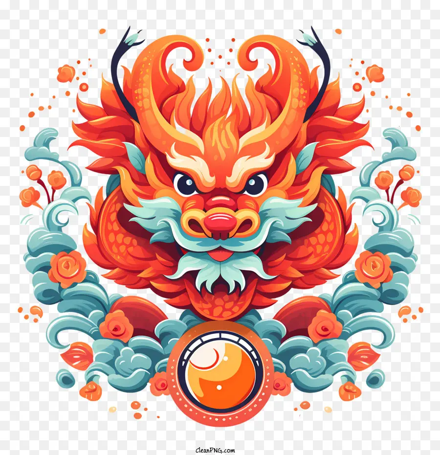 Dragón De Dibujos Animados Chinos，Dragón PNG