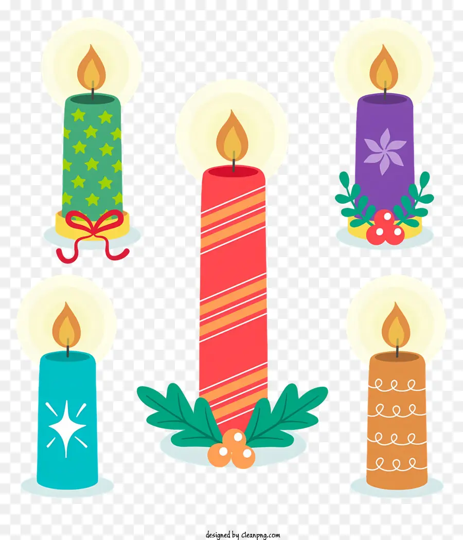 Velas，Coronas De Flores PNG