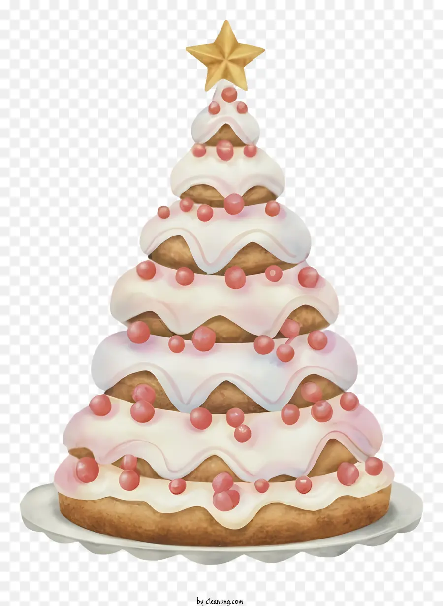 Pastel De árbol De Navidad，Decoración De Pastel PNG