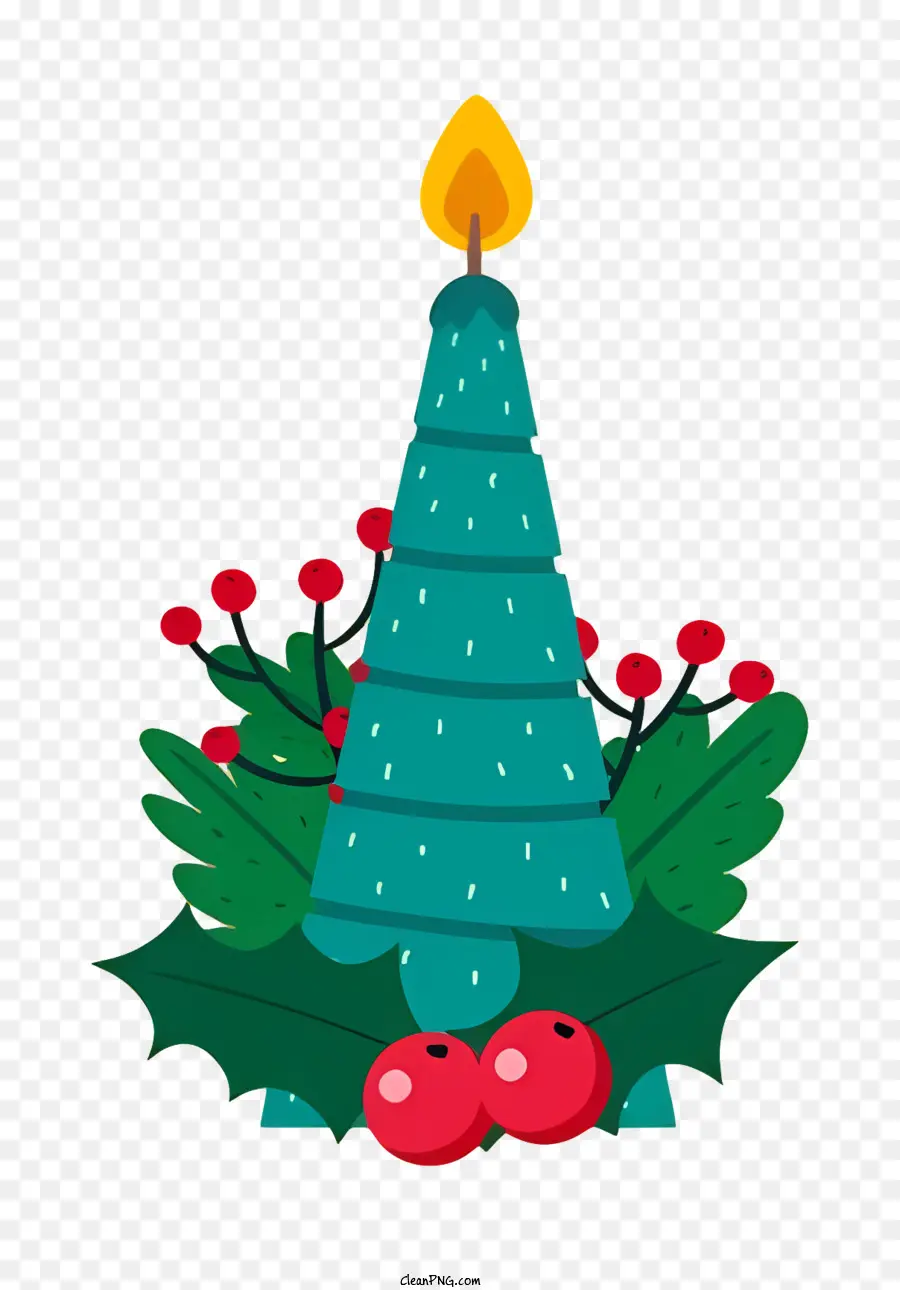 árbol De Navidad，Vela Encendida PNG