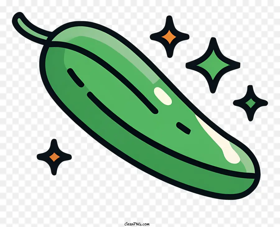 Pepino Verde，Patrón De Estrella PNG