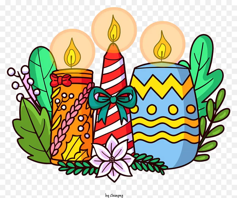 Velas De Color，Arreglo Círculo PNG